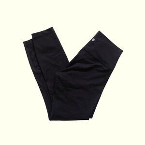 LULULEMON ACTIVE YOGA LEGGINGS BLACK PANTS CAPRI HIGH WAISTED SPORTS WOMENs SZ 6